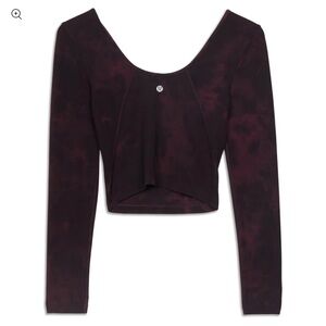 LULULEMON Align Long Sleeve Shirt DIDC Diamond Dye Cassis Black